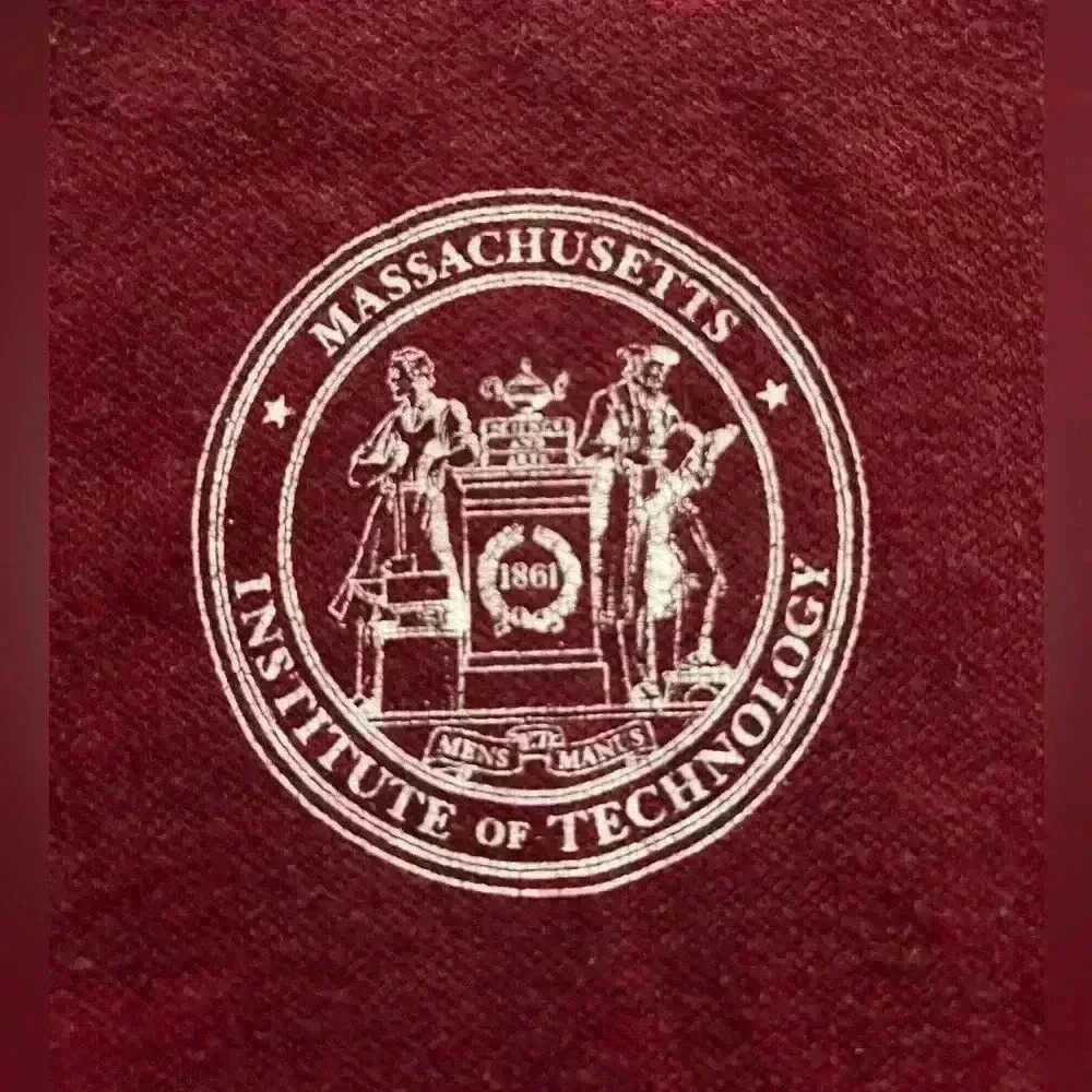 MIT thinks sweatshirt with elbow patches made in the USA by U-Trau maroon XL. - Picture 3 of 5